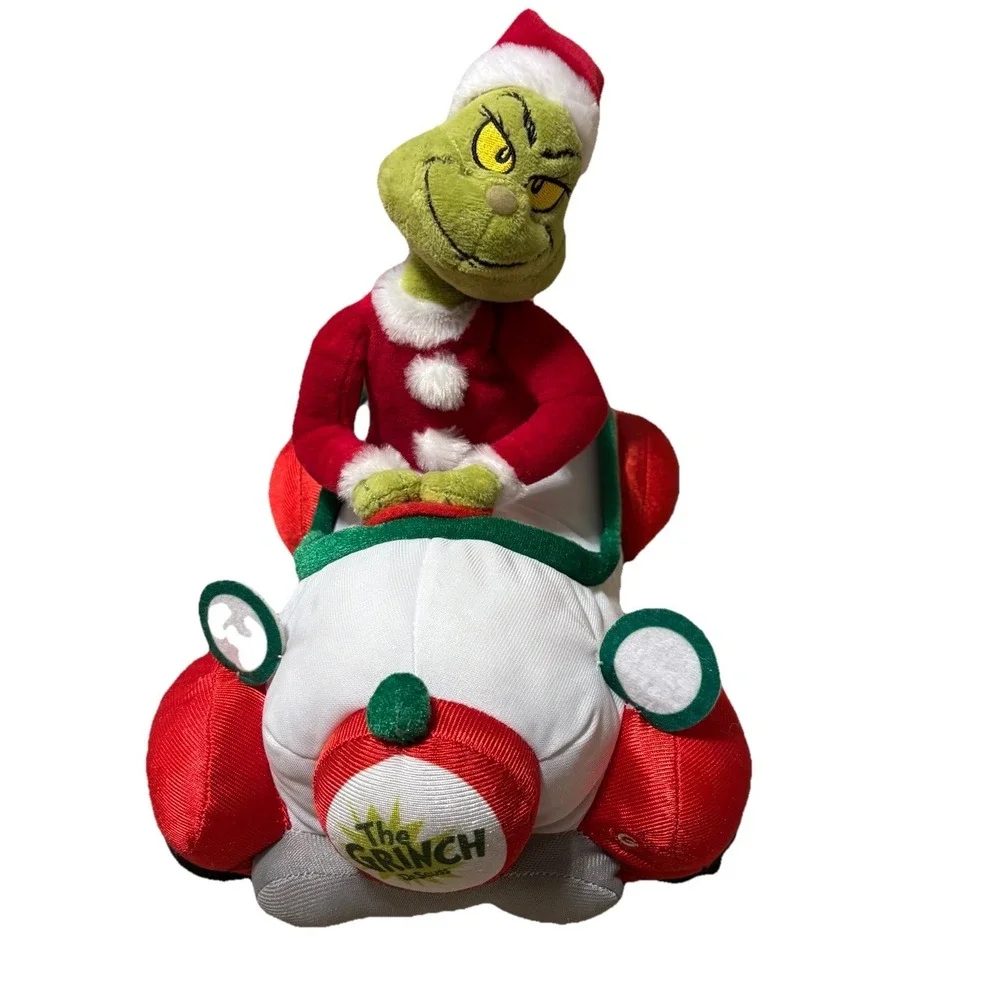 Dr Seuss The Grinch Animated Riding in White Car Your A‎ Mean One GemmyPlush